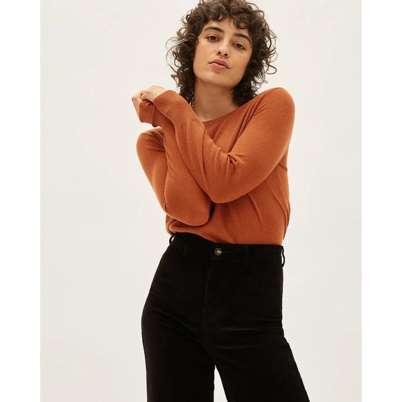 Everlane Sweaters - Everlane Cashmere Crew - Burnt Orange